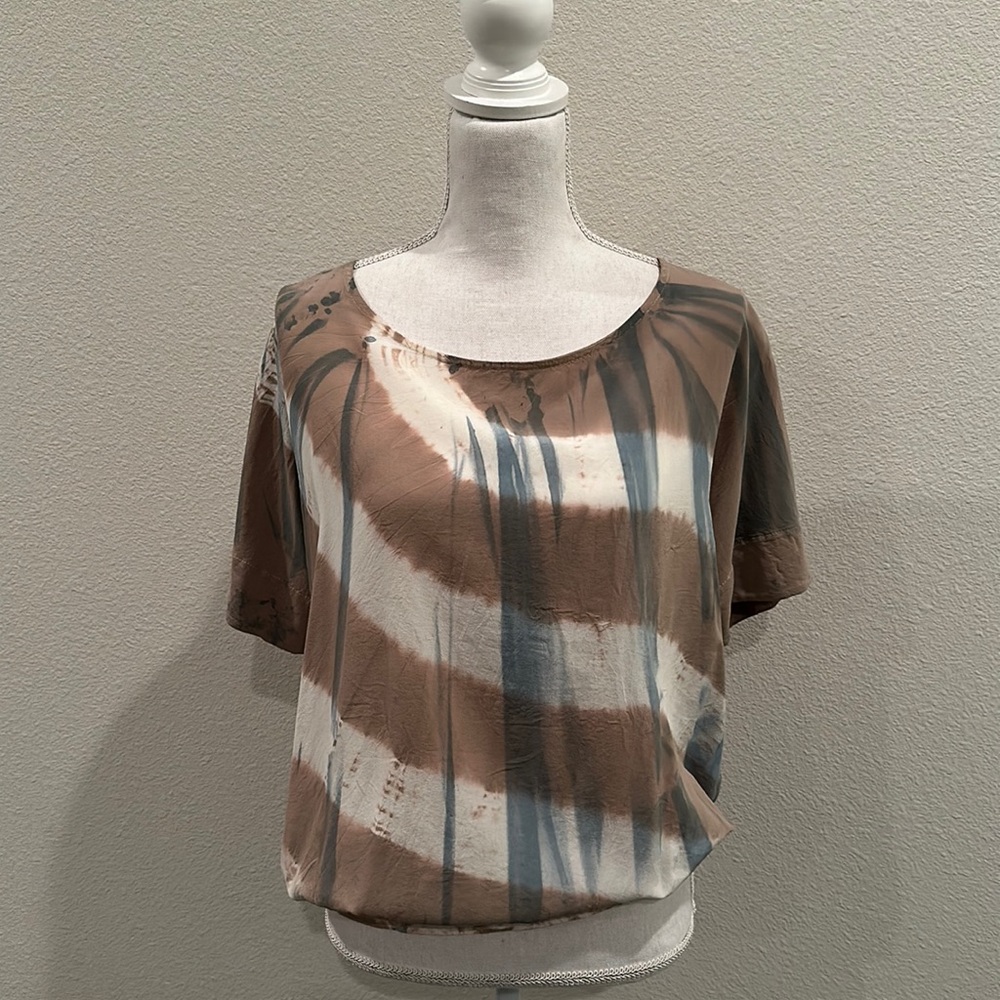 Gypsy 05 Open back tie dye silk top